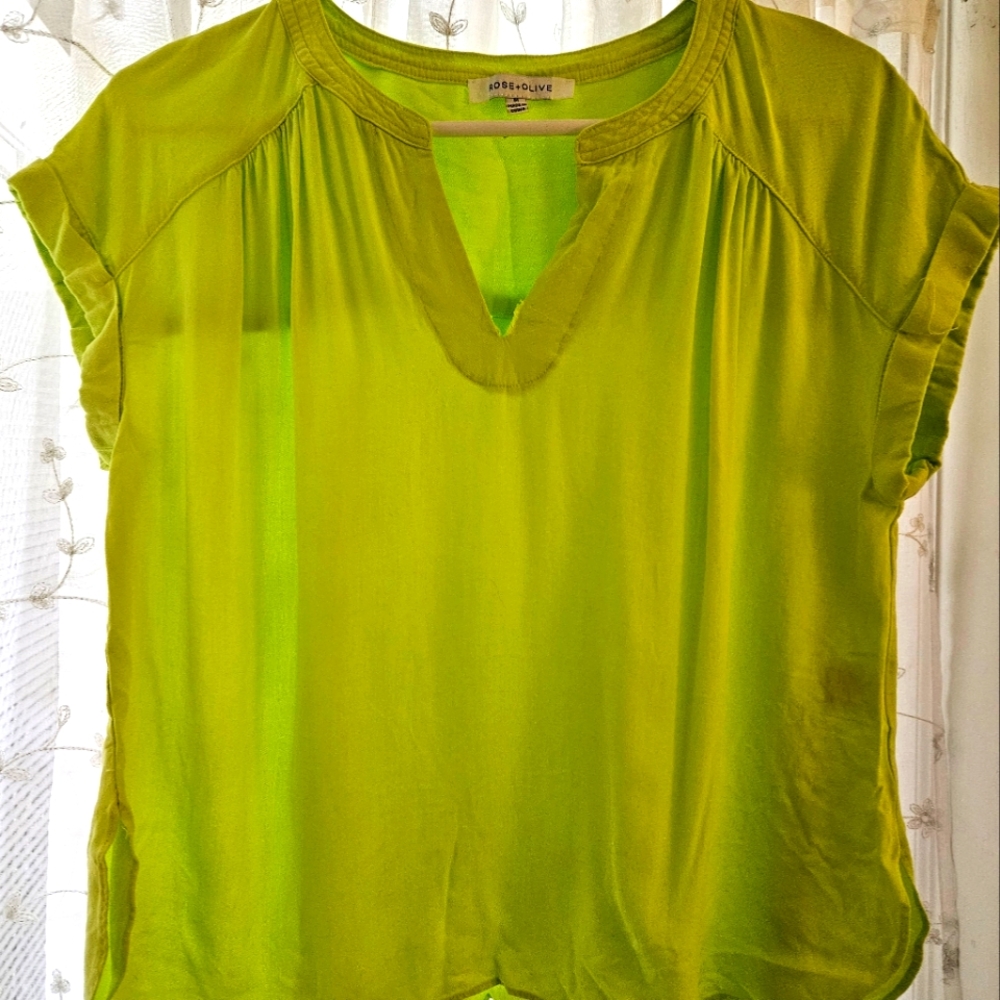 Lime green top